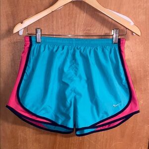 Nike Blue and Pink Athletic Shorts Lightweight Elastic Waist